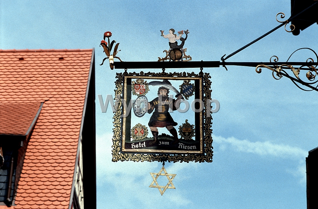 Main Miltenberg Werbeschild Gasthaus zum Riesen.jpg - Ein wunderschönes Werbeschild vom Gasthaus "Zum Riesen" in Miltenberg